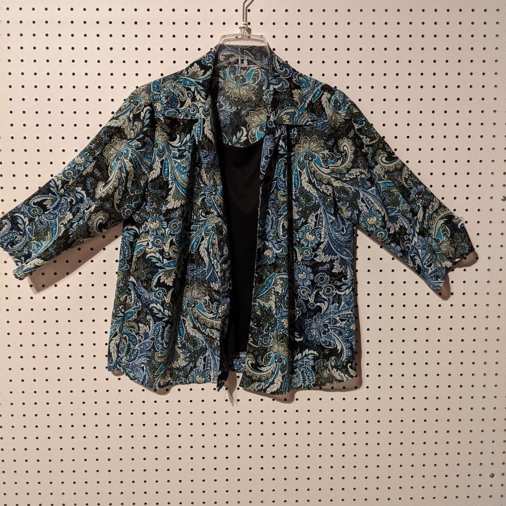 Paisley Blouse with attached Cami L/XL